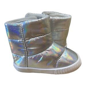 Native Chamonix Hologram Baby Hologram Silver Boots Baby Size B2 3-6M NIB